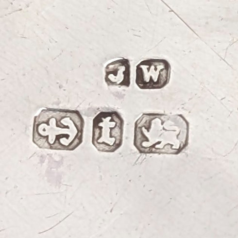 1893年 英国アンティーク 純銀製 扇形ボックス 14g Joseph Whitten